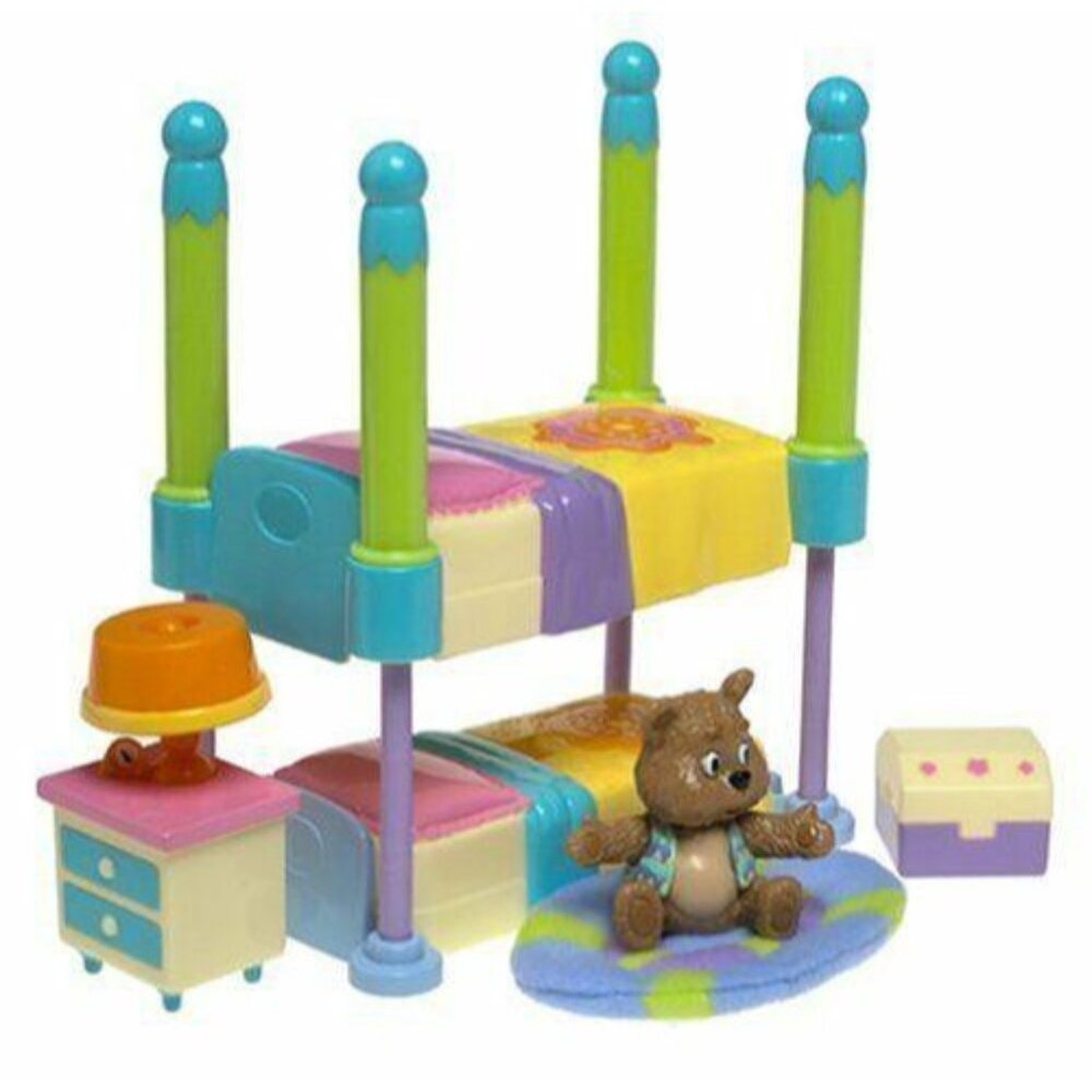 Fisher-Price Dora Explorer Talking House Bedroom Play Set Bunkbed Teddy Bear